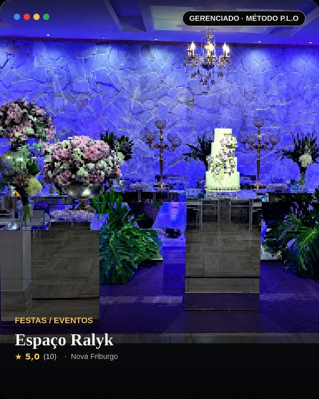 Perfil no Google de Espaço Ralyk gerenciado pelo Método P.L.O