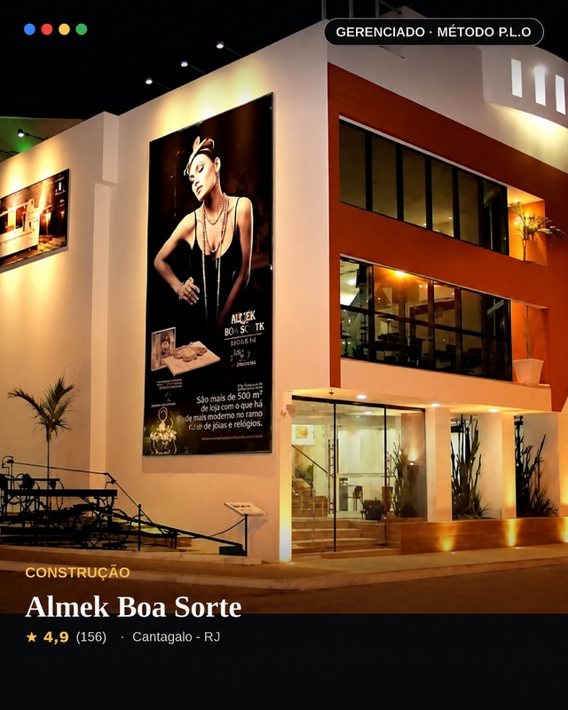 Perfil no Google de Almek Boa Sorte gerenciado pelo Método P.L.O