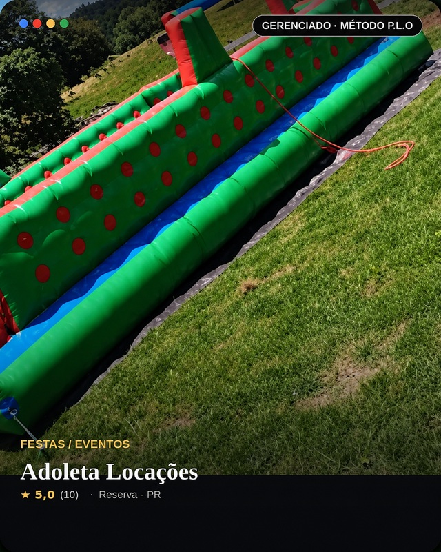 Perfil no Google de Adoleta Locações gerenciado pelo Método P.L.O