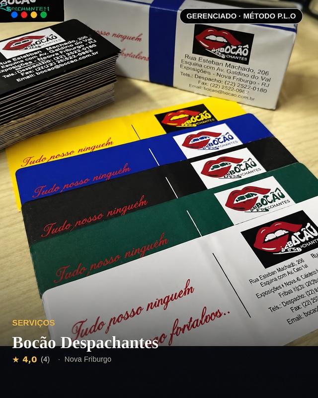 Perfil no Google de Bocão Despachantes gerenciado pelo Método P.L.O